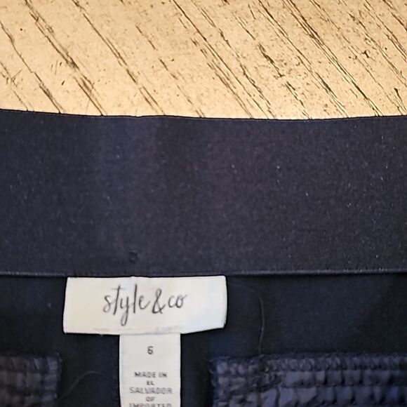 Navy trouser legging pants size 6 style &co - Picture 4 of 10